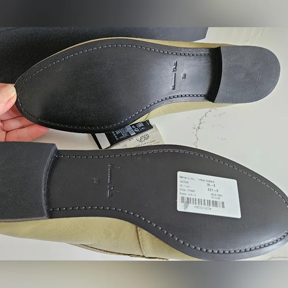 Massimo dutti Zara LEATHER LOAFERS WITH METAL BUCKLE NWT US 7.5/ EUR 38 - Picture 5 of 8
